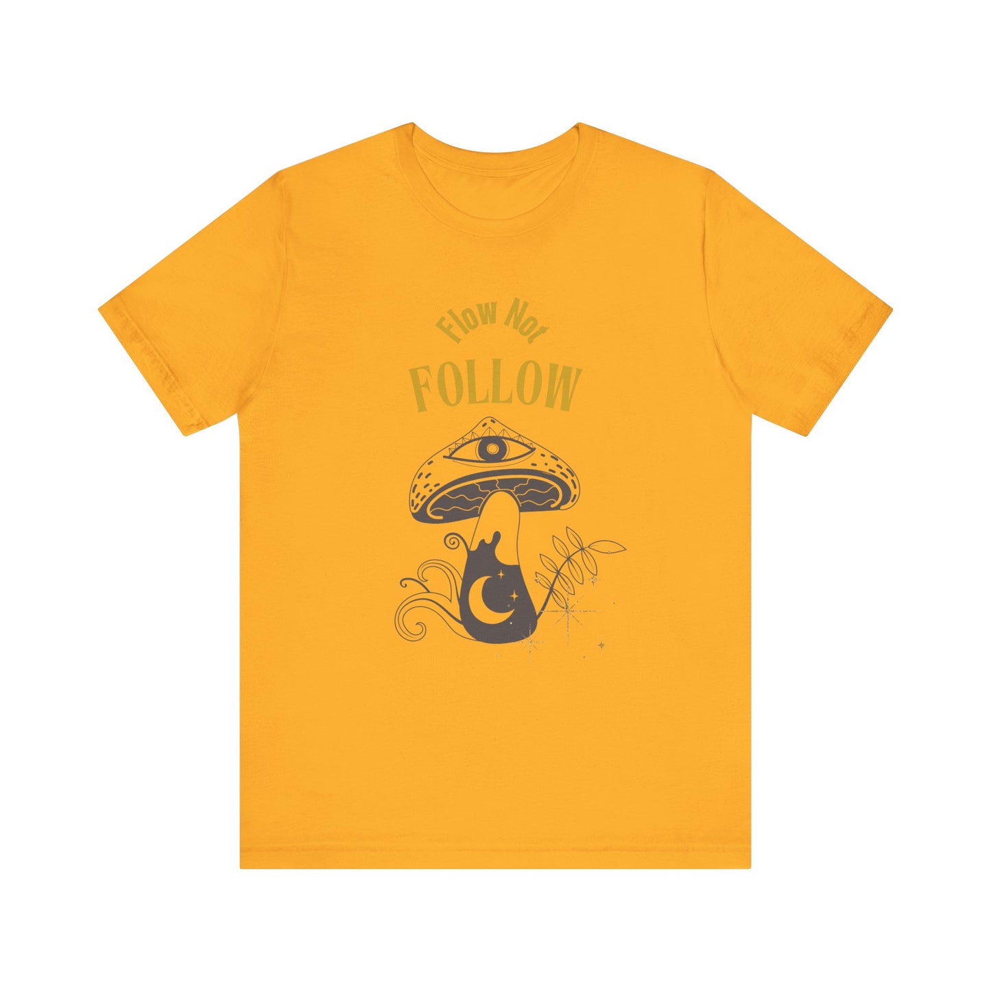 Whimsical Mushroom Tee - How Not Follow, Boho Shirt, Unisex T-shirt, Nature Lover Gift, Fall Fashion