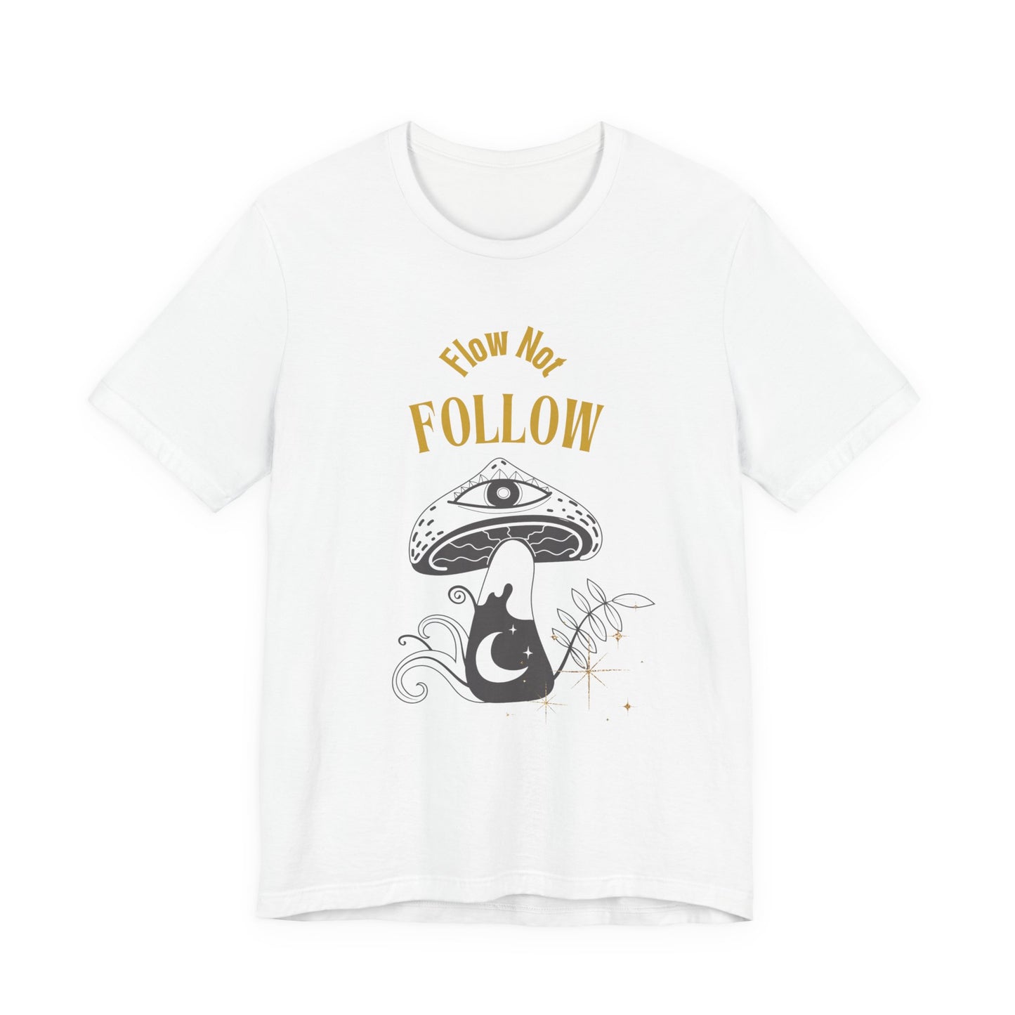 Whimsical Mushroom Tee - How Not Follow, Boho Shirt, Unisex T-shirt, Nature Lover Gift, Fall Fashion