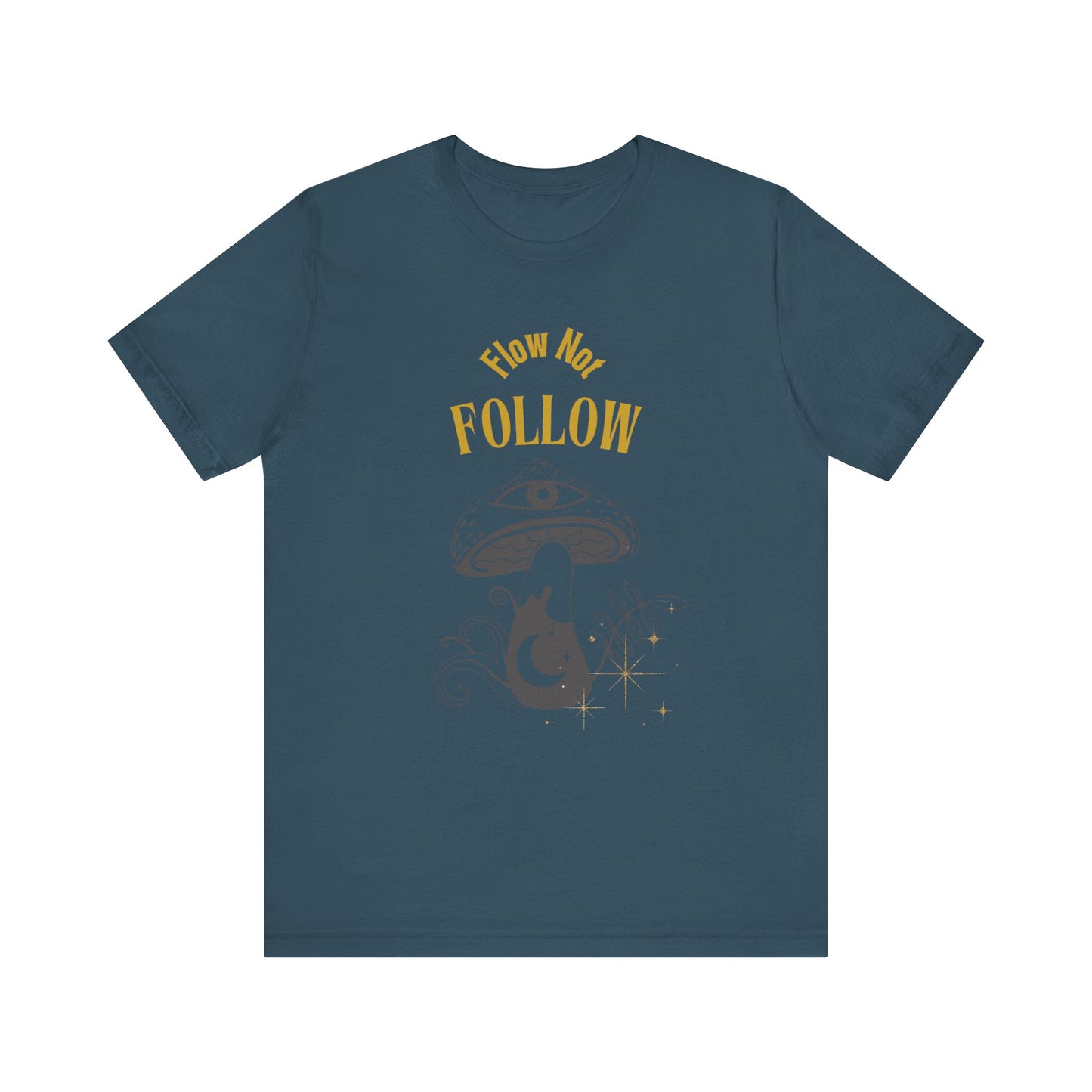 Whimsical Mushroom Tee - How Not Follow, Boho Shirt, Unisex T-shirt, Nature Lover Gift, Fall Fashion