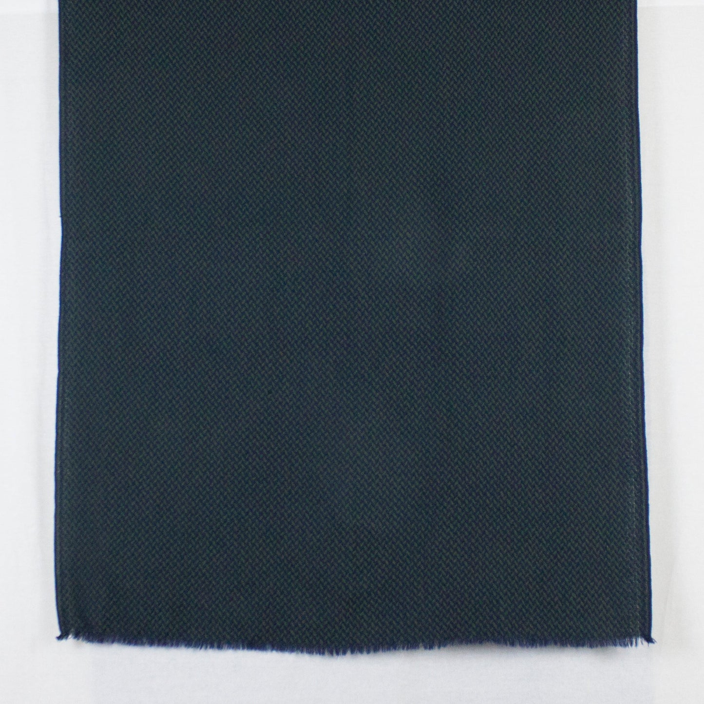 Chevron Weave Two Tone Merino Wool Scarf - Navy Green