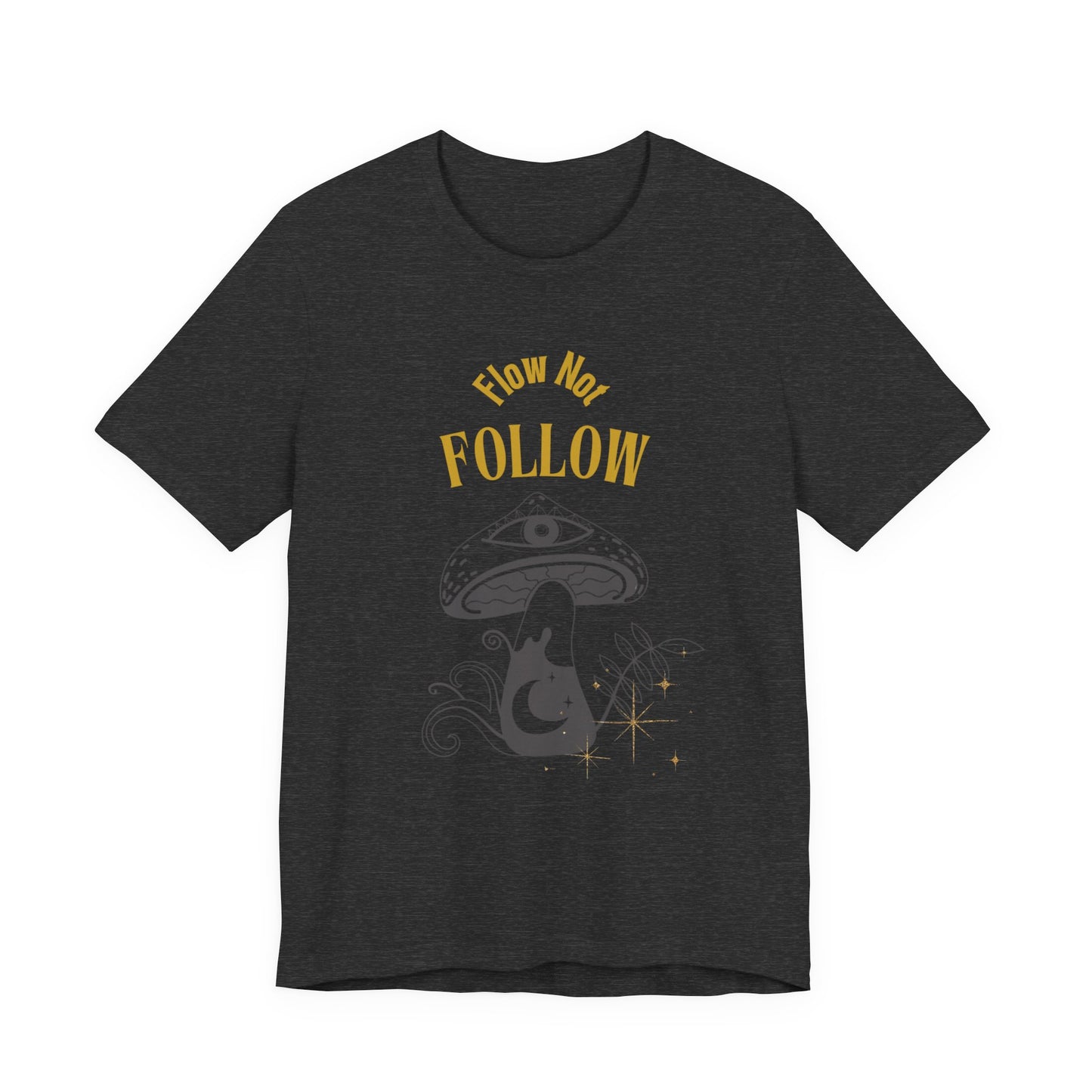 Whimsical Mushroom Tee - How Not Follow, Boho Shirt, Unisex T-shirt, Nature Lover Gift, Fall Fashion