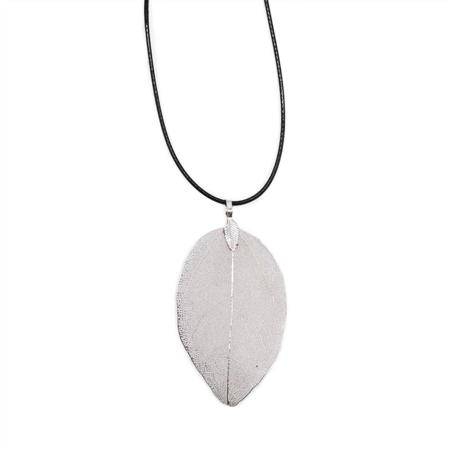 Necklace - Bravery Leaf - Silver