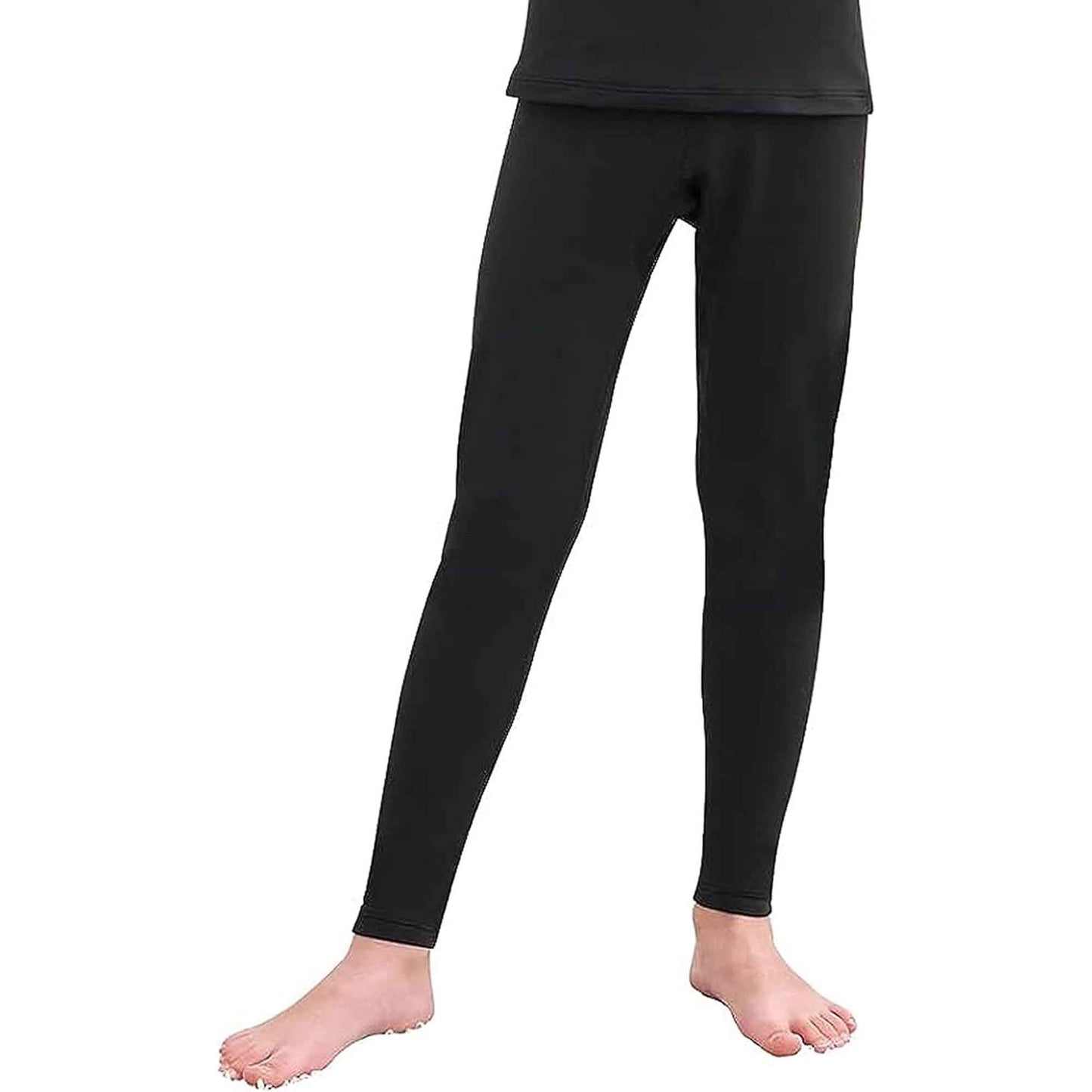 2 Pack Boys Thermal Trousers Long Johns Black Baselayer for Schoolwear Camping Skiing High-Quality Moisture-Wicking Comfortable Fit Elastic Waistband Durable Winter Wear Ages 3-15 by Heatwave Thermalwear
