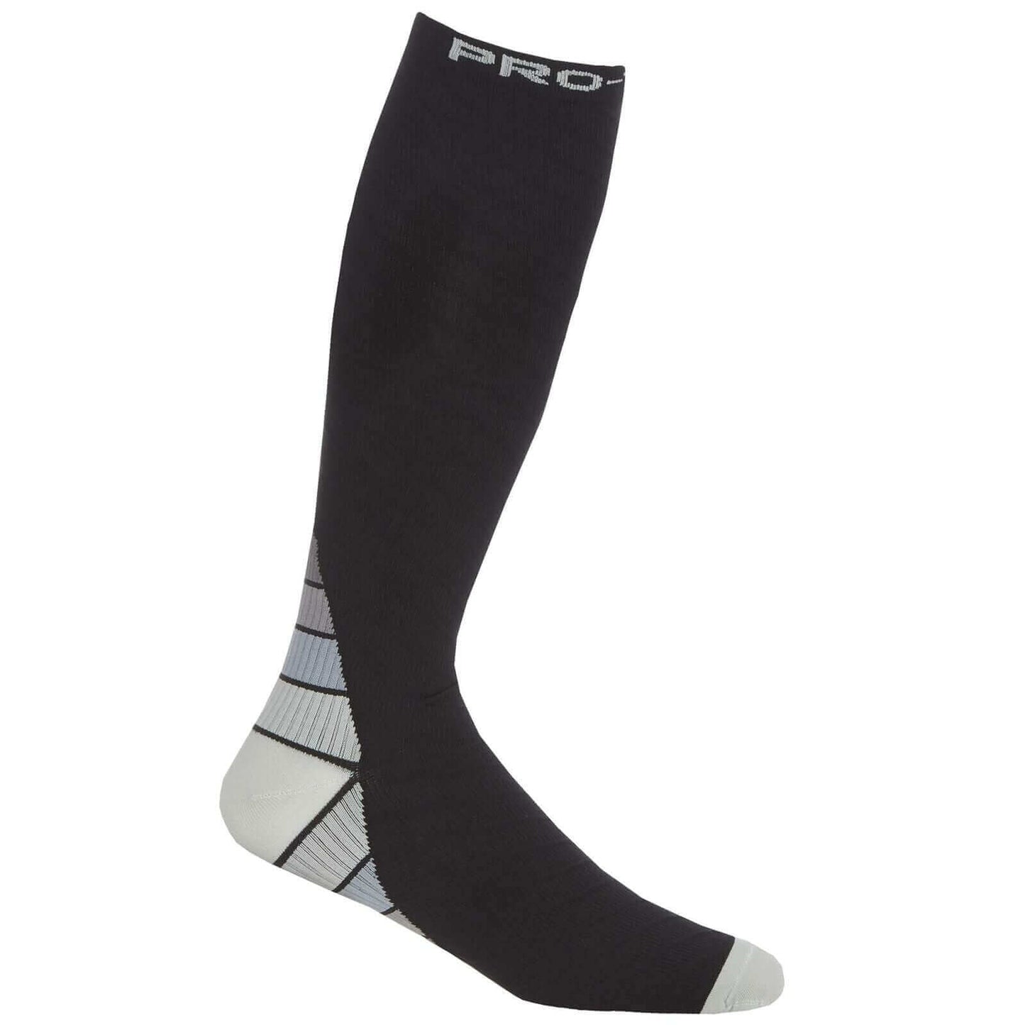 2 Pack Men's Long Compression Socks for Running and Training Breathable Anti-Crimp Design with Arch Brace Support Ideal for Sports and Recovery Black Assorted Toe Styles by Sock Stack