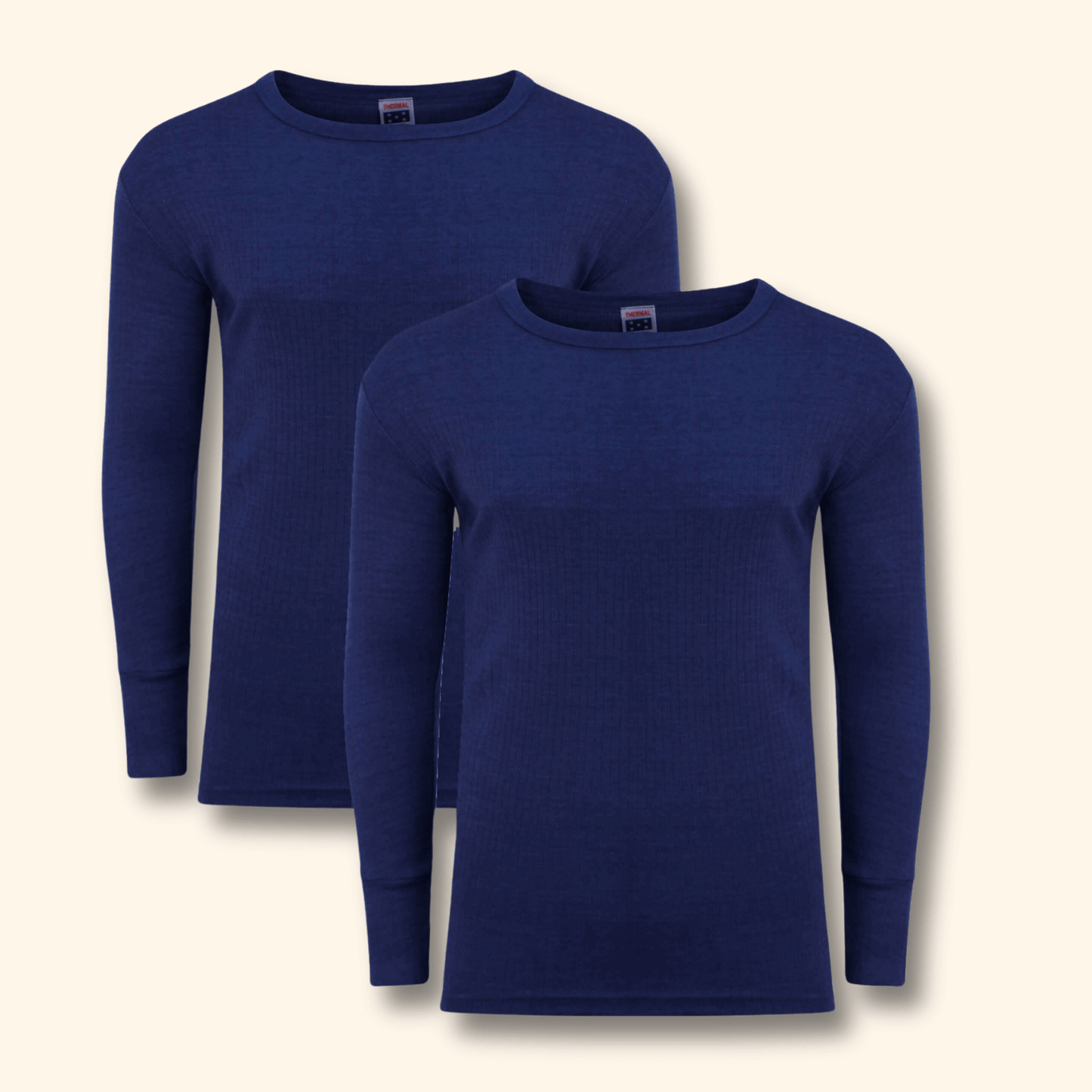 2 Pack Men's Thermal Underwear Long Sleeve Tops Warm Durable Baselayer Insulated Brushed Yarn for Running Hiking Cold Weather Sportswear Durable Winter Clothing Small to XXL White Black Grey Navy by Heatwave Thermalwear