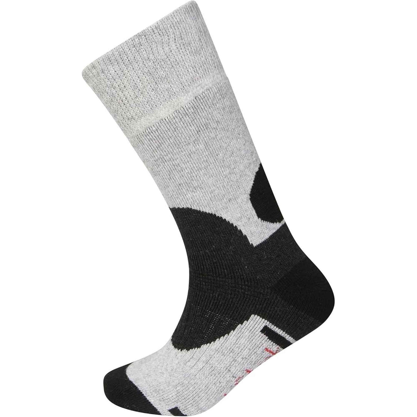 3 Pack Men's Wool Hiking Socks Reinforced Heel Toe Cushioned Arch Support Thermal Boot Socks Sizes UK 6-11 EU 39-45 Grey Black by Sock Stack