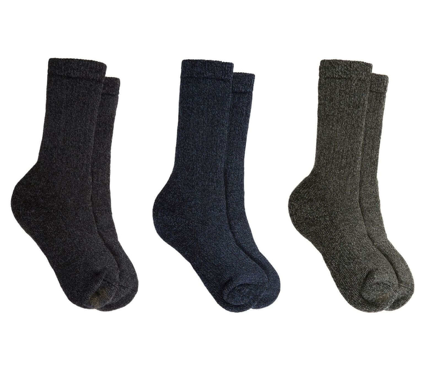 3 Pairs Mens Merino Wool Thermal Hiking Boot Socks Reinforced Heel Toe Cushioning Outdoor Work Running by Sock Stack