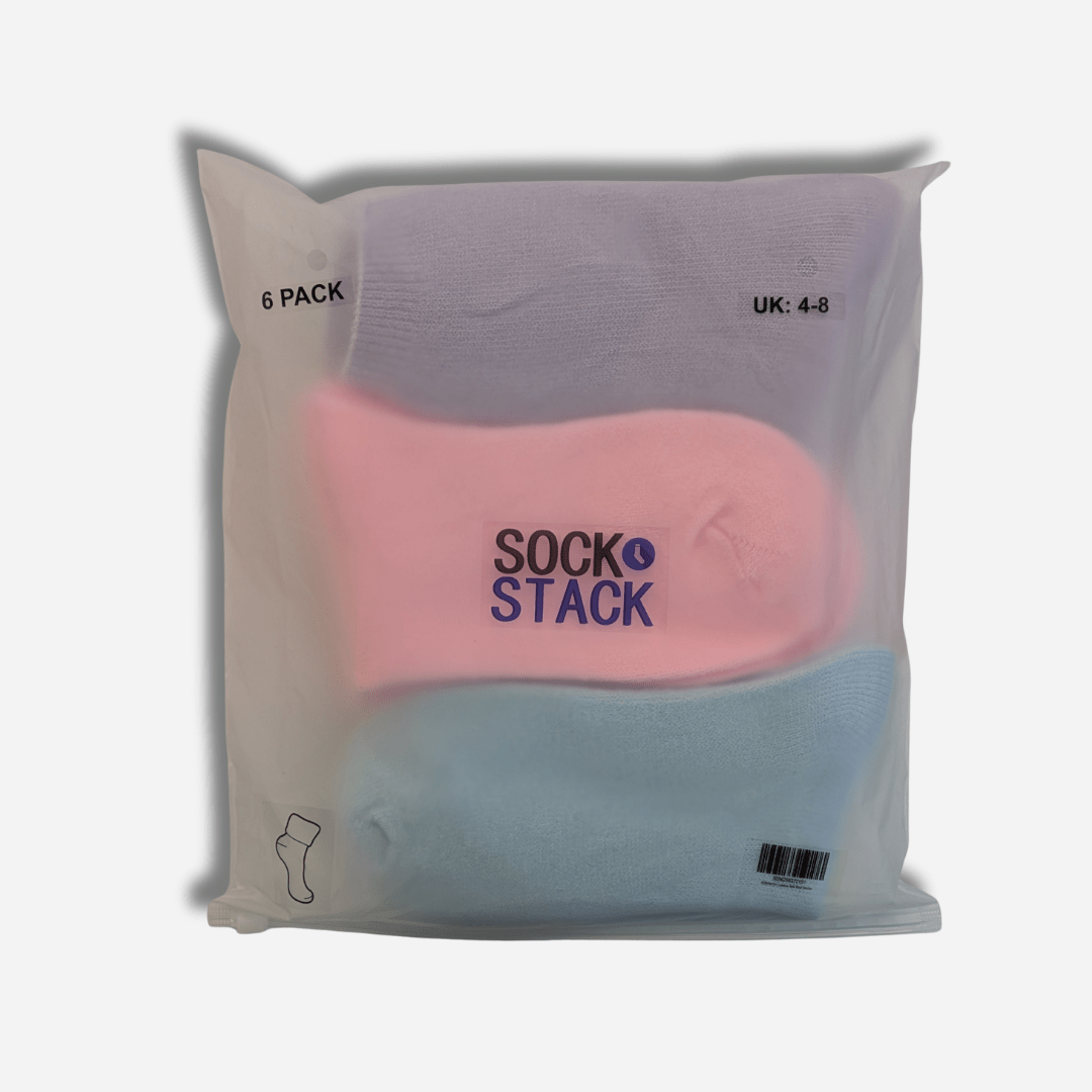 6 Pairs Women's Thermal Bed Socks Super Soft Cozy Winter Slipper Socks Anti-Slip Multiple Colors Warm Snug Fit UK Sizes 4-7 by Sock Stack