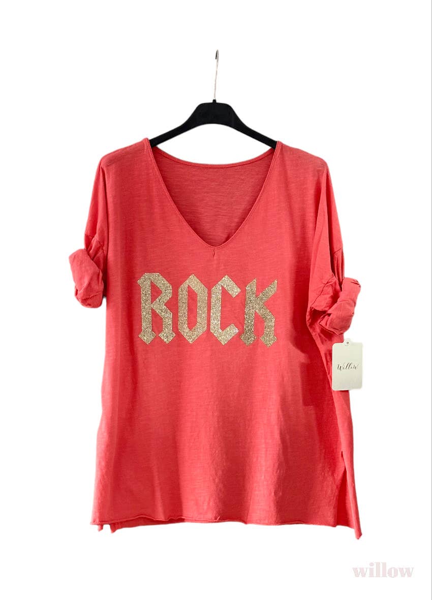 Rock T-shirt: Black