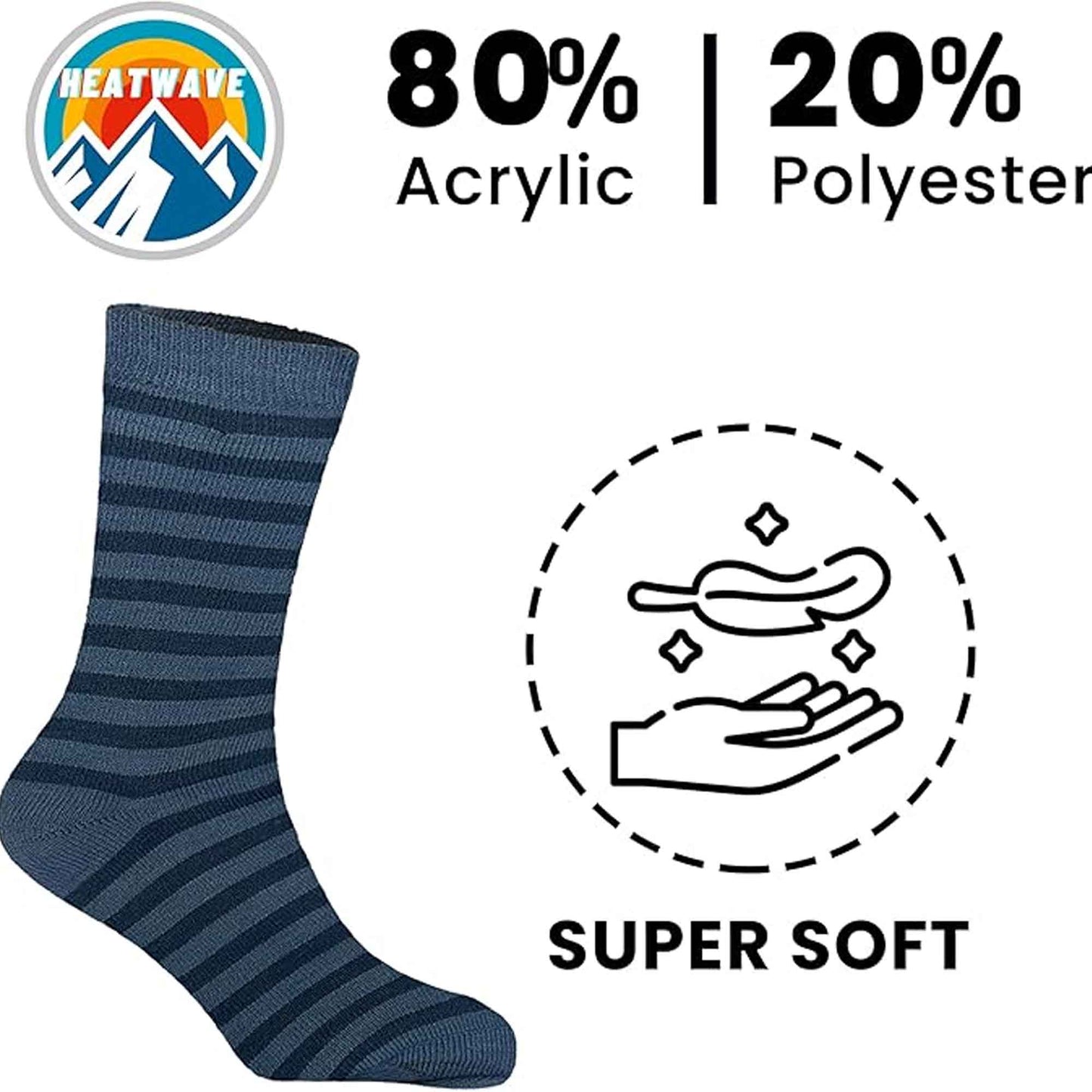 6 Pairs Thermal Work Boot Socks for Men Warm Thick Cushioned Durable Reinforced Heel and Toe Size 6 11 Outdoor Winter by Sock Stack