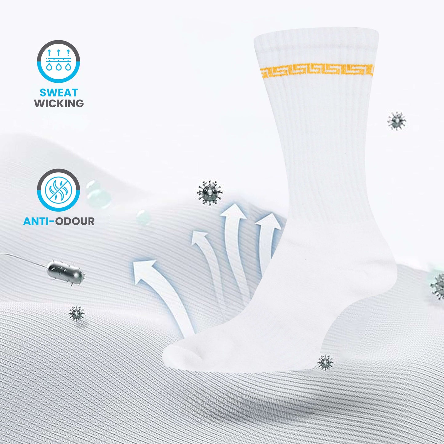 5 Pack Men's Greek Design Sparta Sport Socks Cotton Durable Blend for Sports Casual & Everyday Designer Wear by Sock Stack