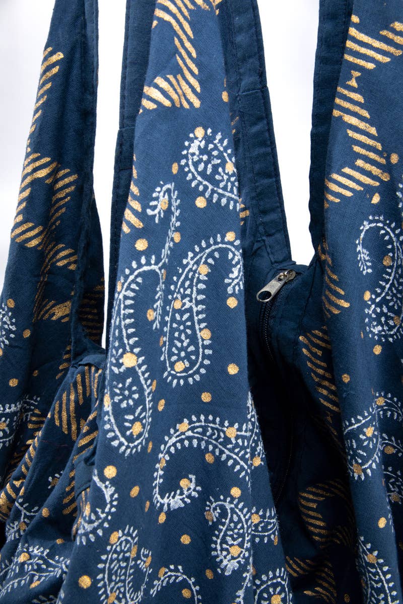 Hand Block Ethnic Print Bag: Eight Miles High