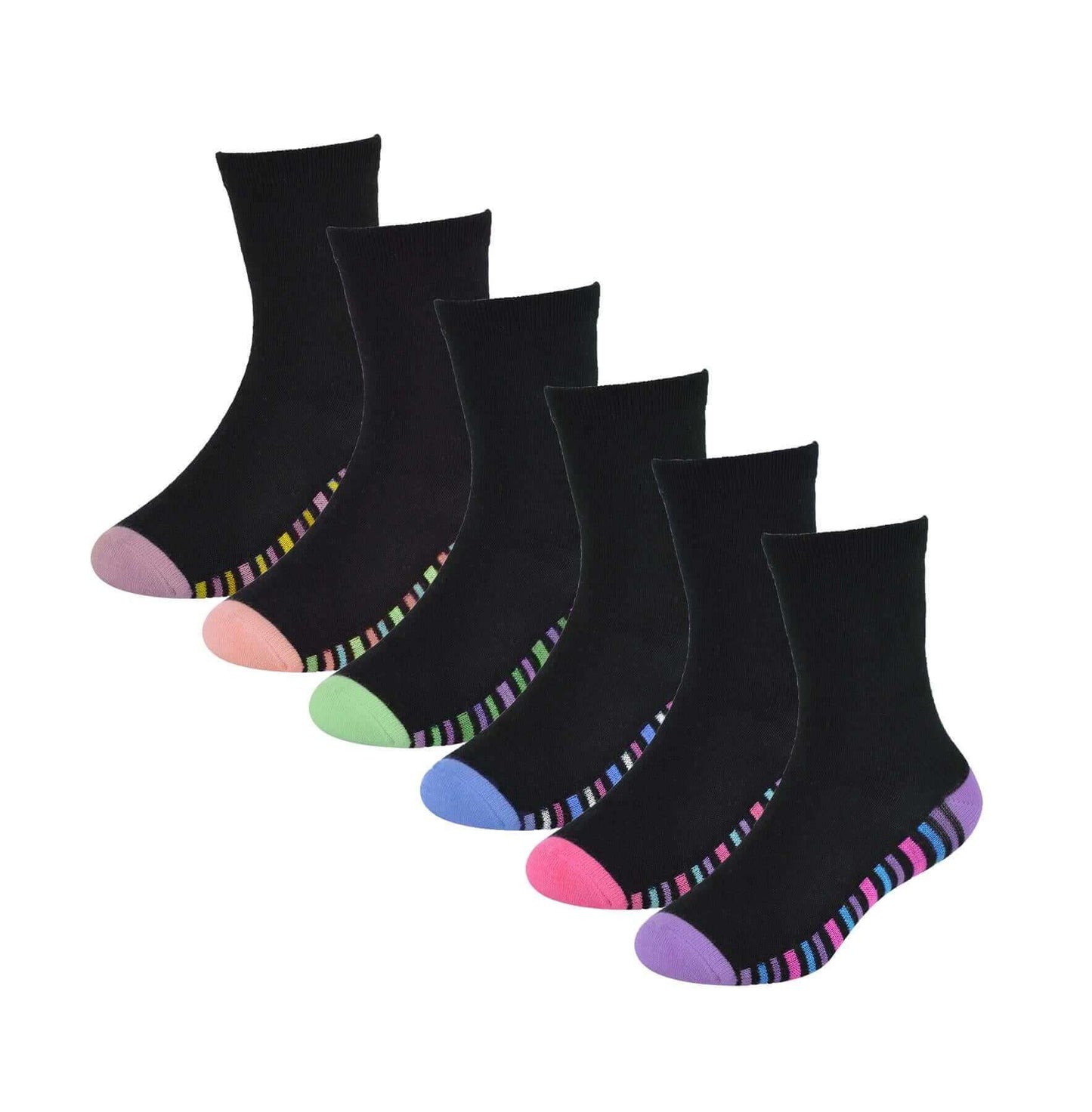 6 Pairs Kids Bamboo Socks Breathable Anti-Bacterial Moisture-Wicking Soft Comfortable Casual Socks for Boys and Girls Ages 2-13 Eco-Friendly Hypoallergenic Durable by Sock Stack