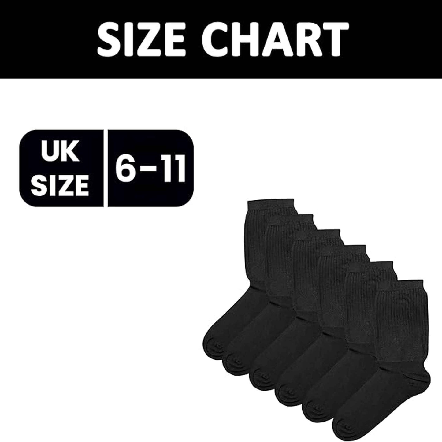 6 Pairs Men's Extra Wide Diabetic Socks Non Elastic Loose Top Moisture-Wicking Antibacterial Breathable Cotton for Leg Swelling by Sock Stack