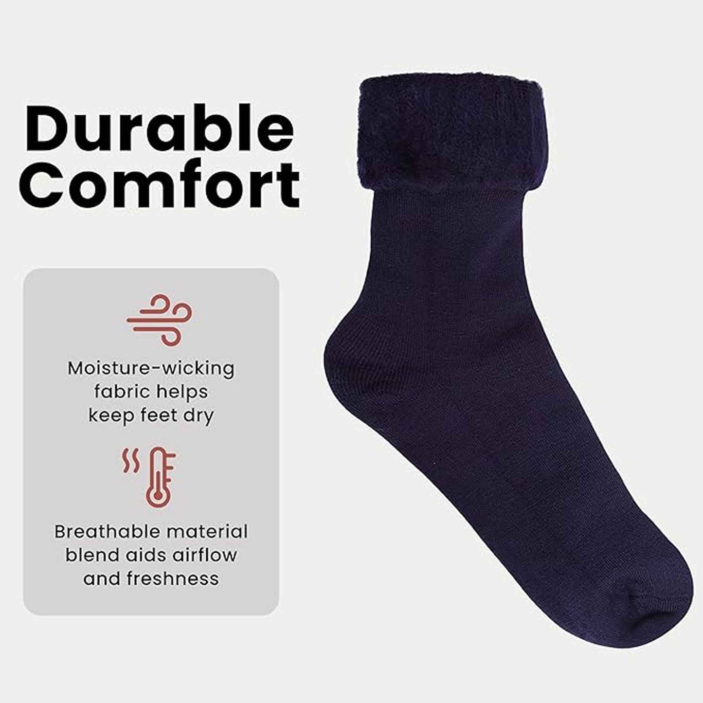 6 Pairs Men's Ultra Soft Thermal Fluffy Bed Socks Cozy Warm Insulated Lounging and Sleeping Socks in Stylish Designs for Winter Comfort UK Sizes 6-11 by Sock Stack
