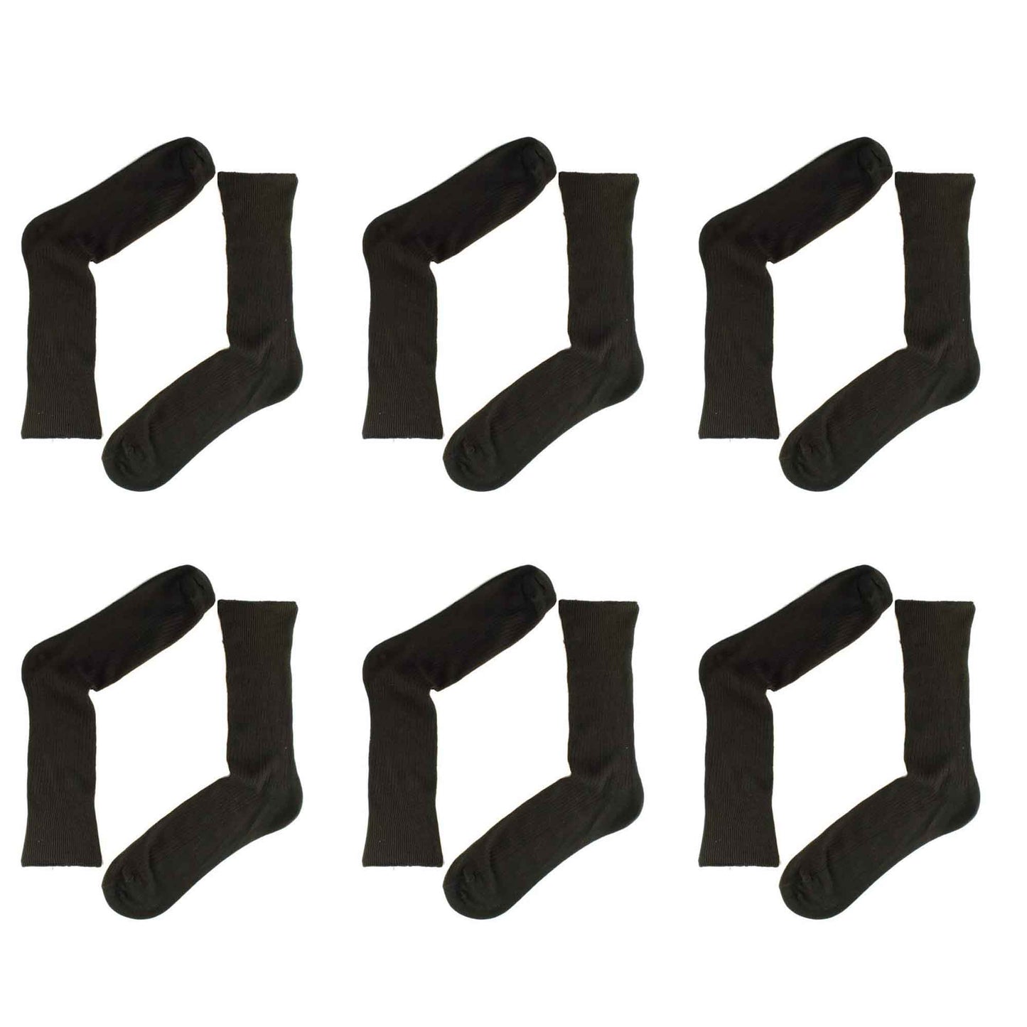 6 Pairs Mens 100 Percent Cotton Loose Top Diabetic Friendly Non Elastic Socks Moisture Wicking Breathable Antibacterial Comfortable Daily Wear Assorted Colours by Sock Stack