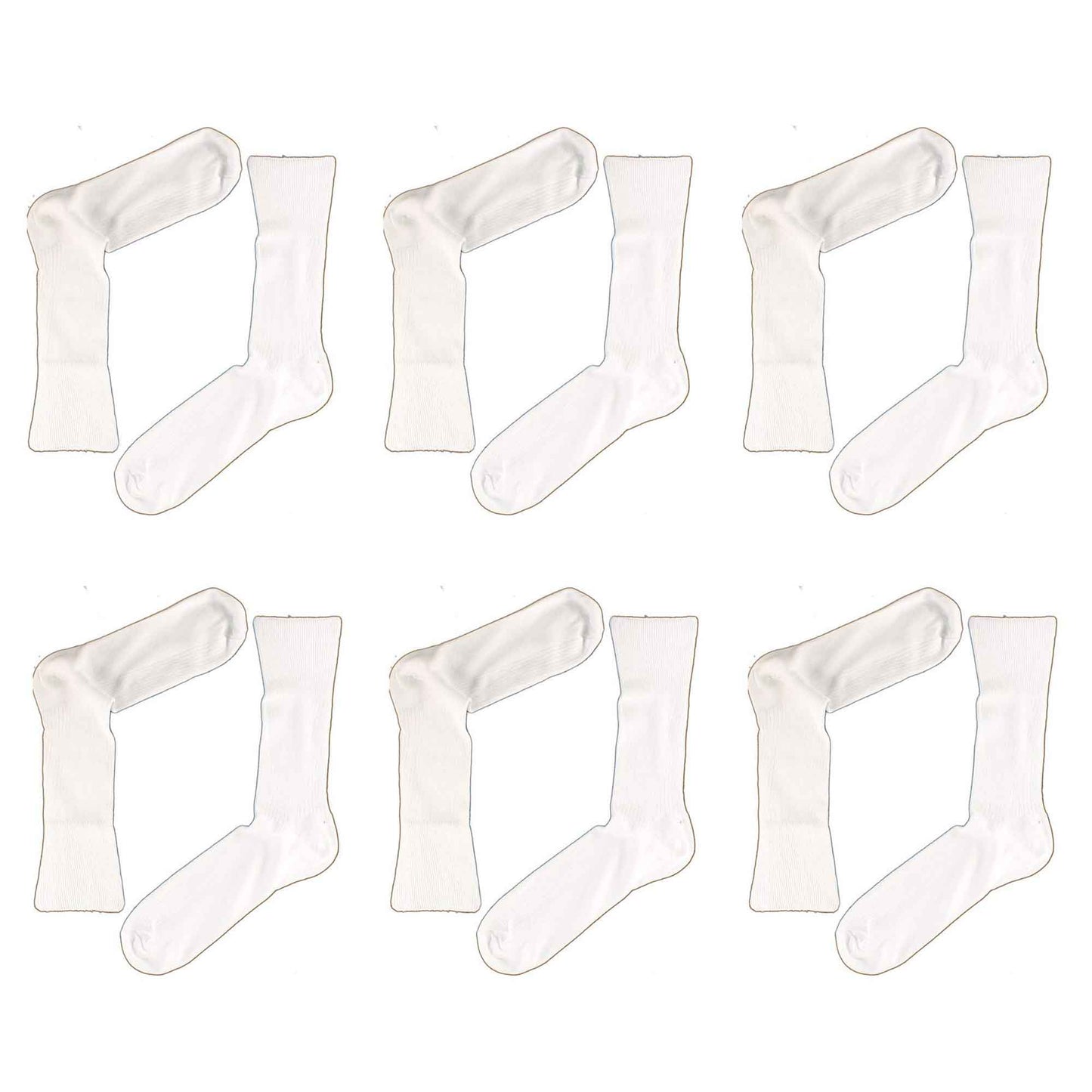 6 Pairs Mens 100 Percent Cotton Loose Top Diabetic Friendly Non Elastic Socks Moisture Wicking Breathable Antibacterial Comfortable Daily Wear Assorted Colours by Sock Stack