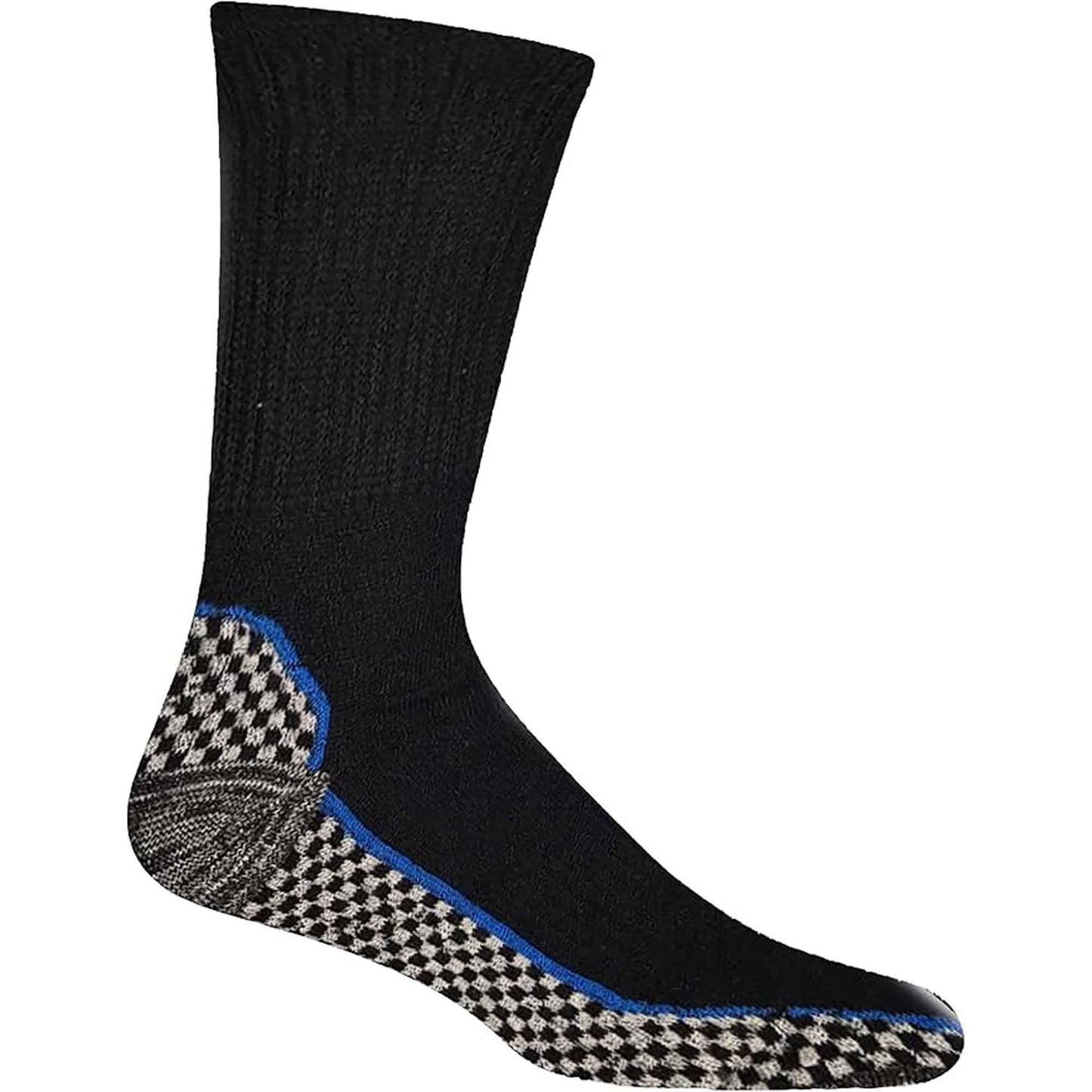 6 Pairs Mens Bamboo Moisture-Wicking Work Socks Cushioned Reinforced Heel Toe Durable Odour Control Ideal for Construction Hiking Long Hours by Sock Stack