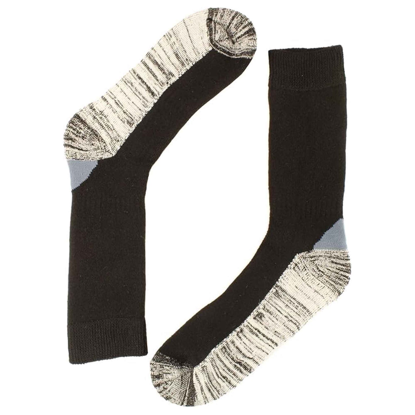 6 Pairs Mens Steel Toe Work Socks with Reinforced Heel Toe Cushioned Cotton Blend for Construction Warehouse Heavy Duty Support by Sock Stack