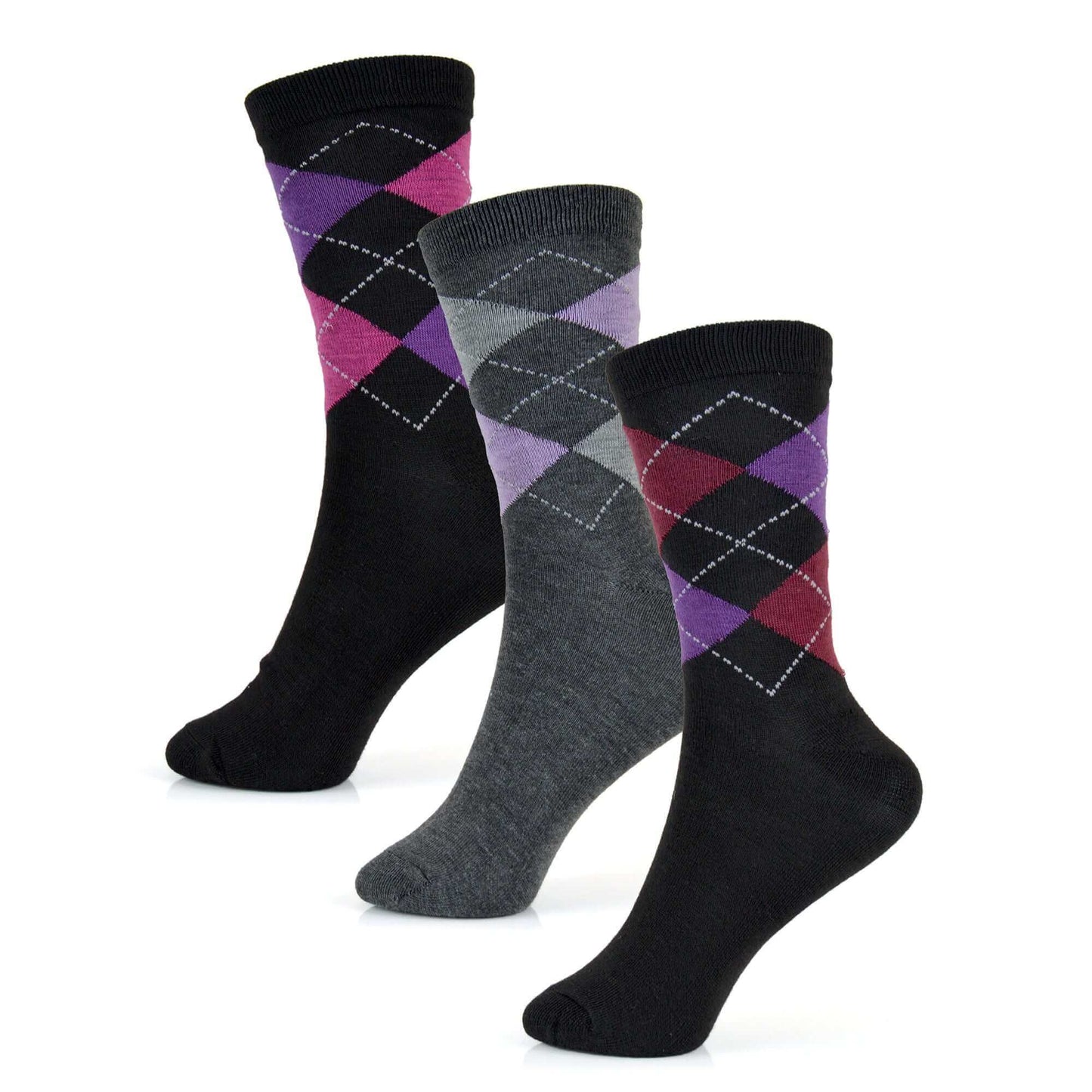 6 Pairs Women's Cotton Rich Socks Fun Designs Stripes Dots Leopard Fox Dog Cat Prints UK 4-7 Breathable Durable by Sock Stack