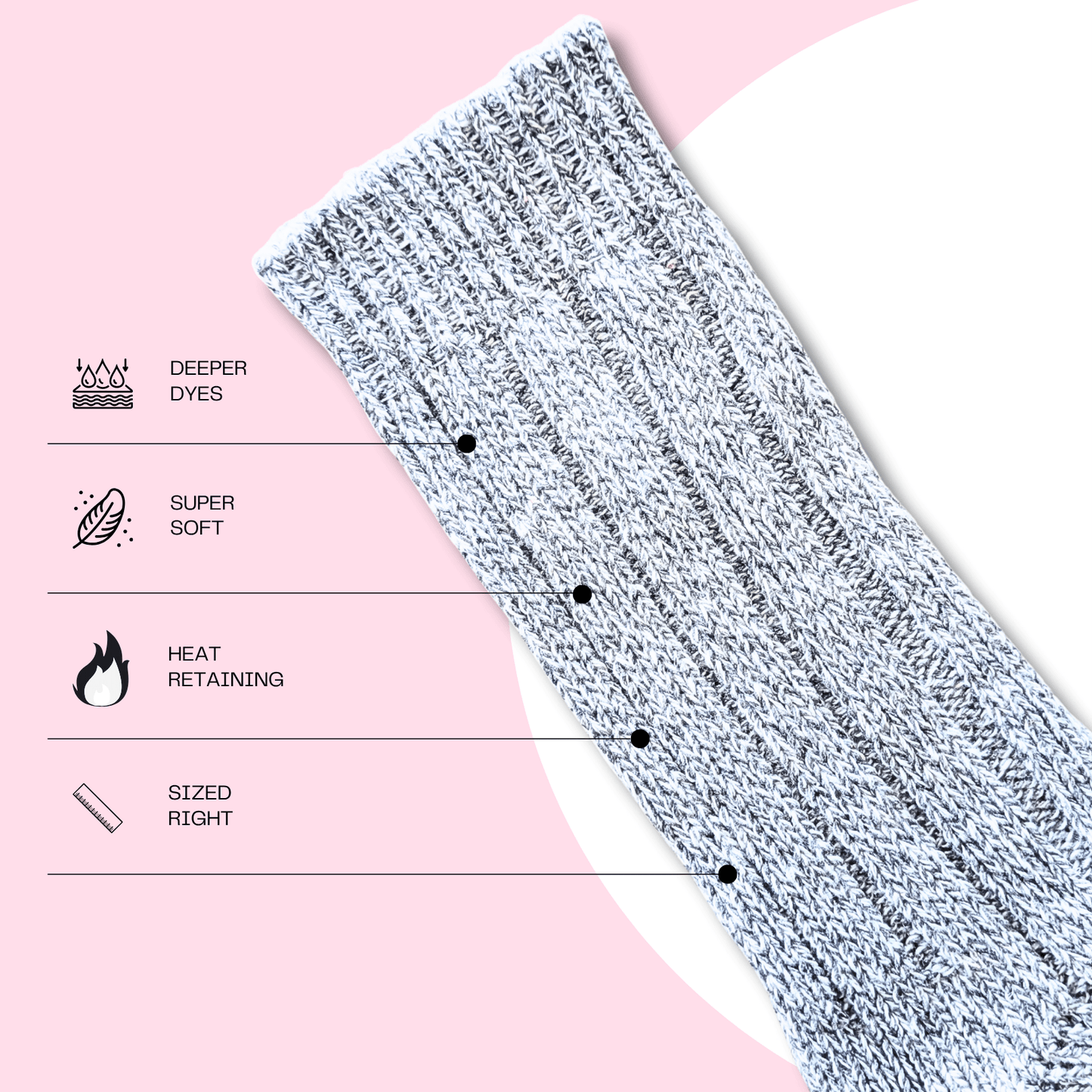 6 Pairs Women's Ultra Chunky Wool Thermal Socks for Outdoor Activities Warm Thick Insulated Winter Work Boots Sock Size UK 4-7 EU 37-40 Assorted Colours by Sock Stack