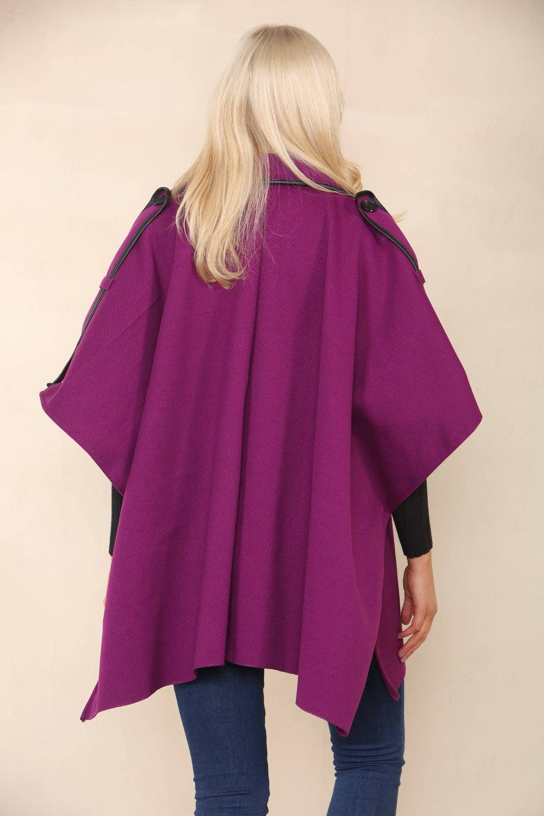 Button Detailed Oversized Jacket Coat