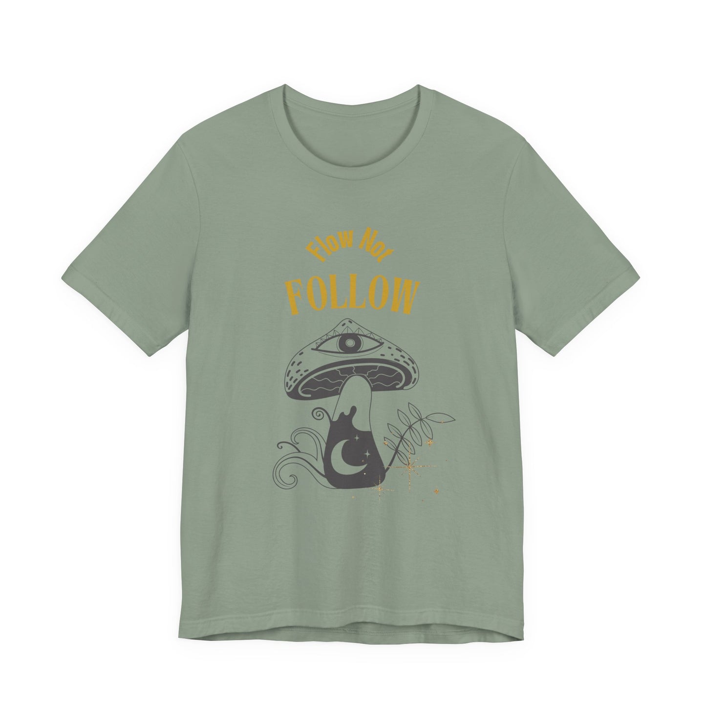 Whimsical Mushroom Tee - How Not Follow, Boho Shirt, Unisex T-shirt, Nature Lover Gift, Fall Fashion