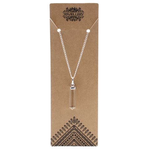 Gemstone Classic Point Pendant - Rock Quartz