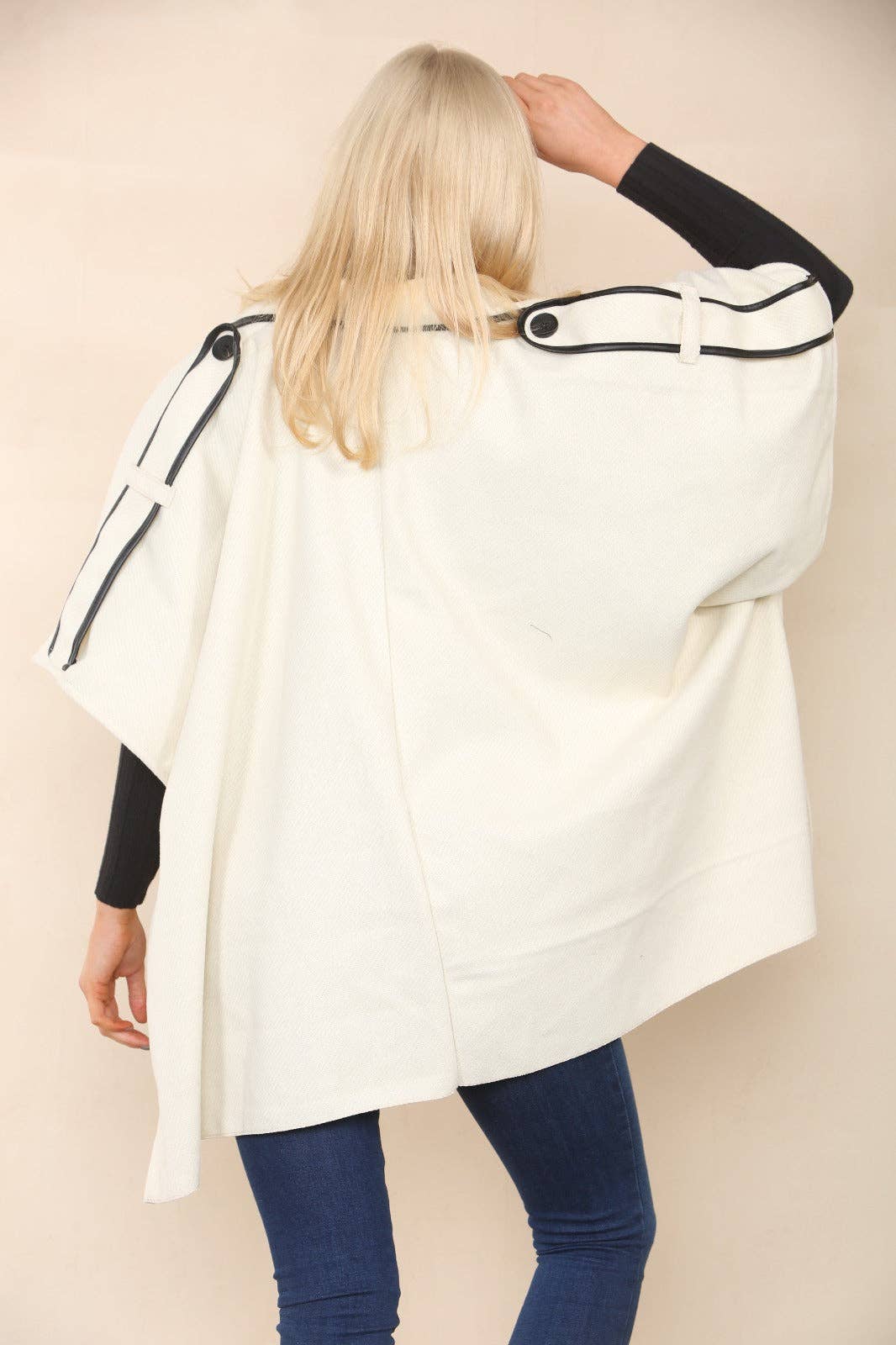 Button Detailed Oversized Jacket Coat: Camel / One Size To Fit UK 8-20