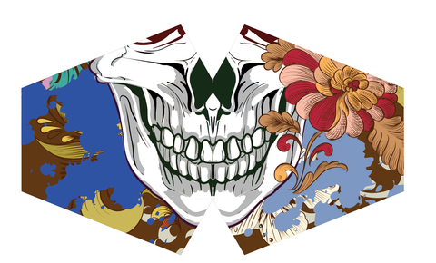 Reusable Fashion Face Mask - Colourful Calavera (Adult)