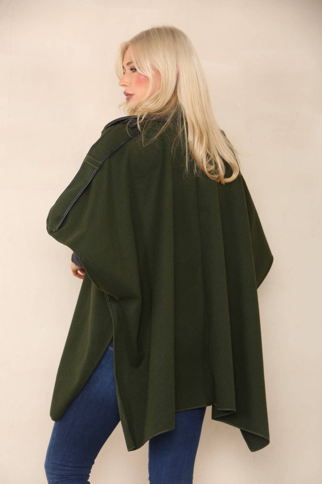 Button Detailed Oversized Jacket Coat: Camel / One Size To Fit UK 8-20