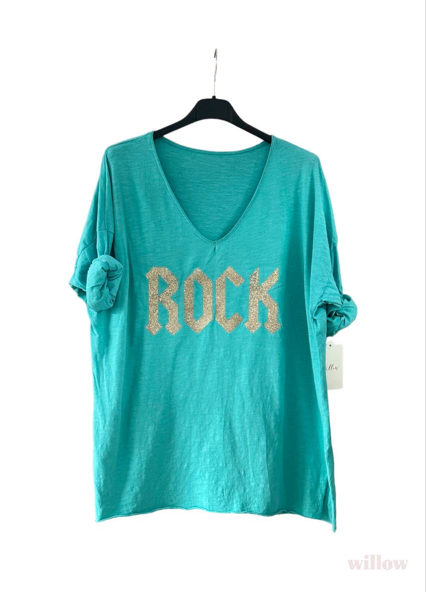 Rock T-shirt: Black