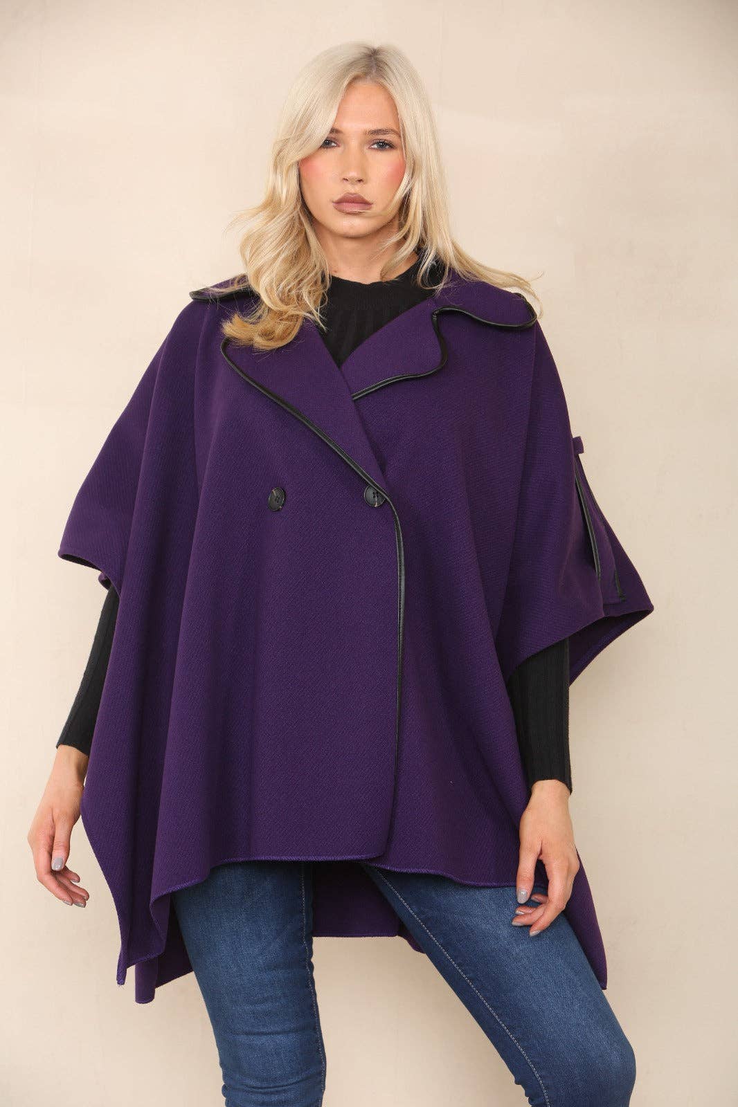 Button Detailed Oversized Jacket Coat: Camel / One Size To Fit UK 8-20