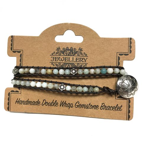 Double Wrap Bracelet - Amazonian & Flower Detail
