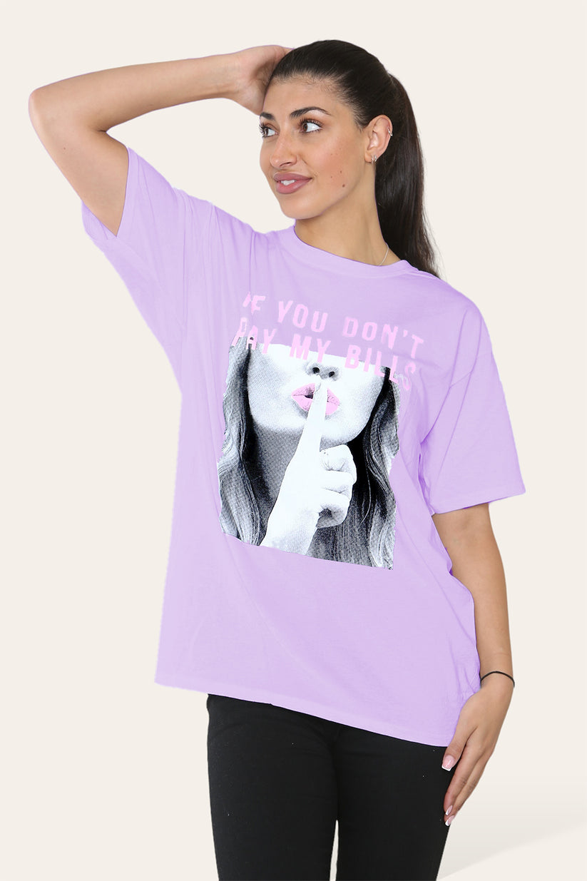 Ladies Printed Short Sleeve T-Shirt Top