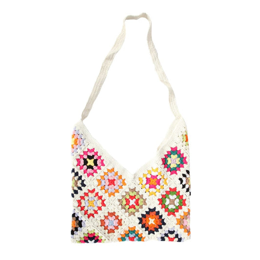 Crochet Granny Square Shoulder Bag