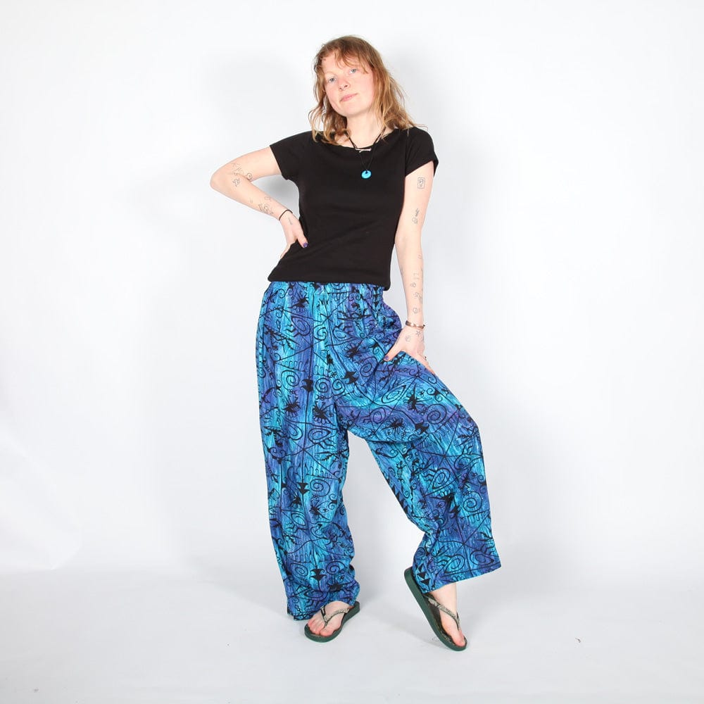 Abstract Lizard Print Trousers