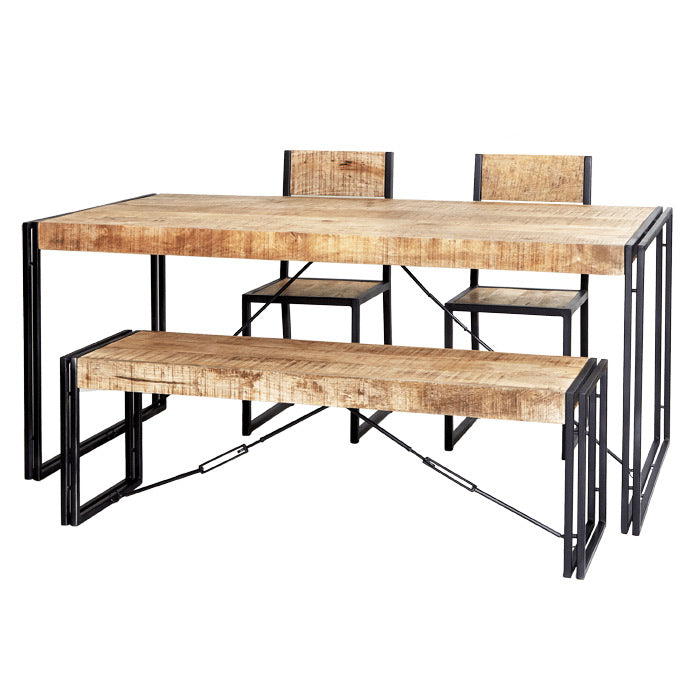 Cosmo Industrial Metal & Wood Dining Table - Medium