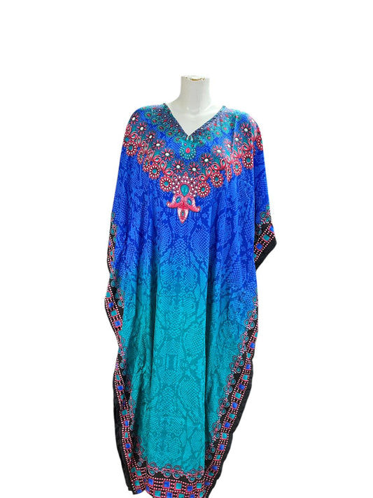 Express Delivery/ Floral neck Kaftan