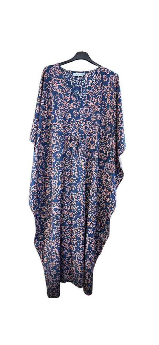 Gorgeous kaftan with drawstring made from 100% crushed viscose