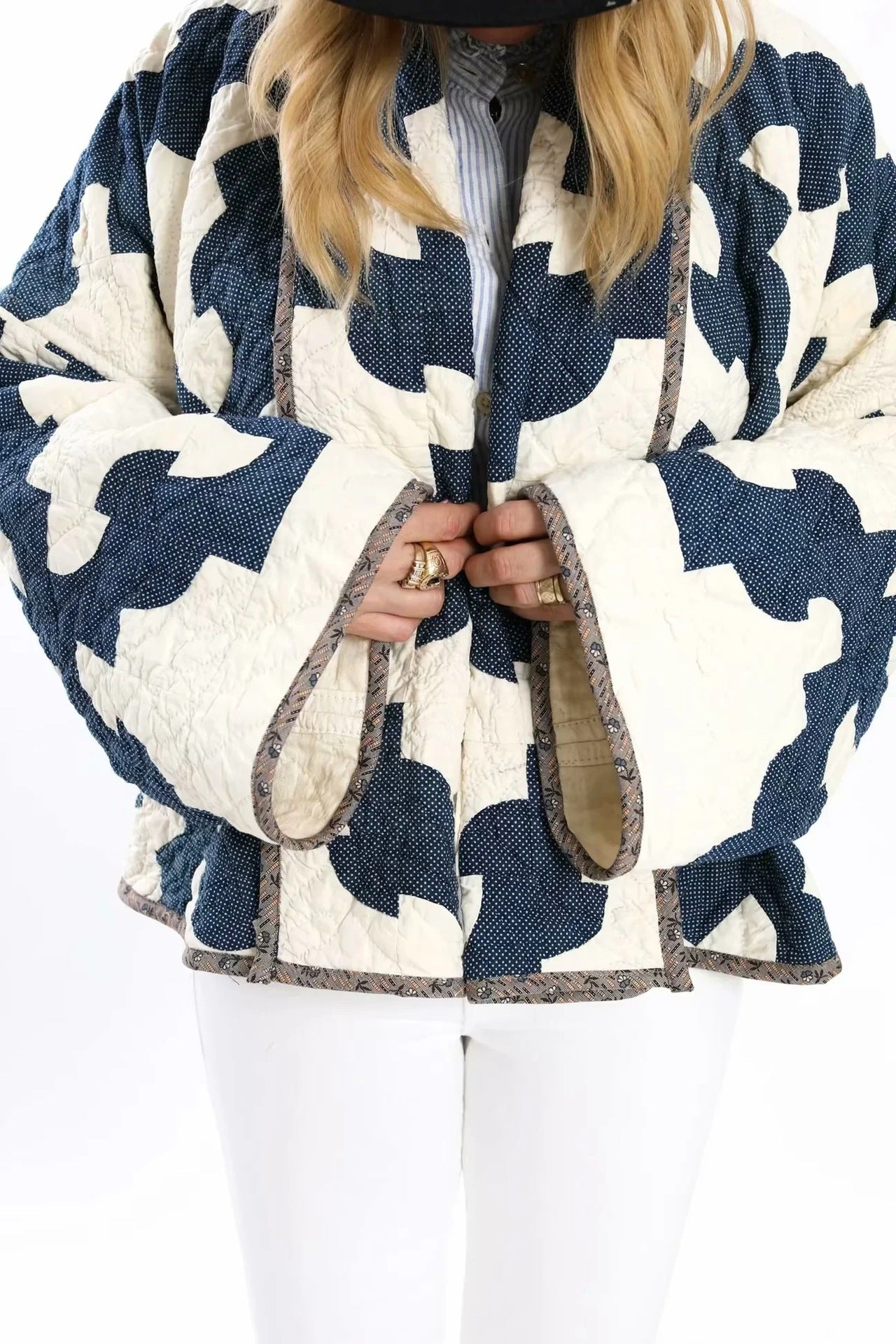 Blue and White Box Jacket