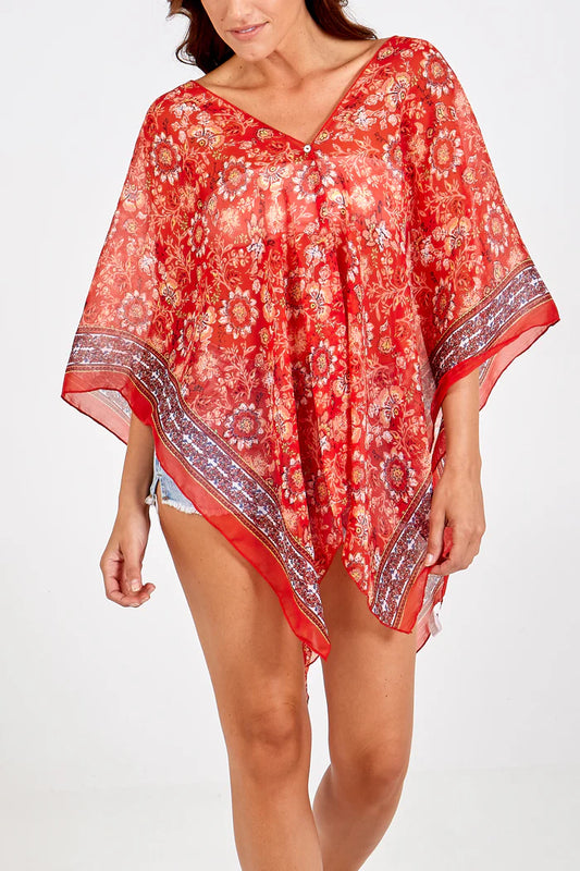 Kimono tops/floral
