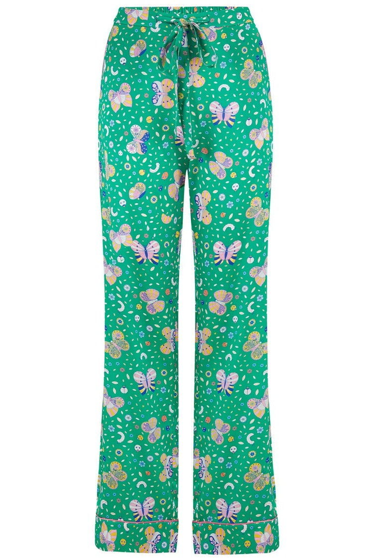Poppy Rainforest Butterfly Silk Trouser