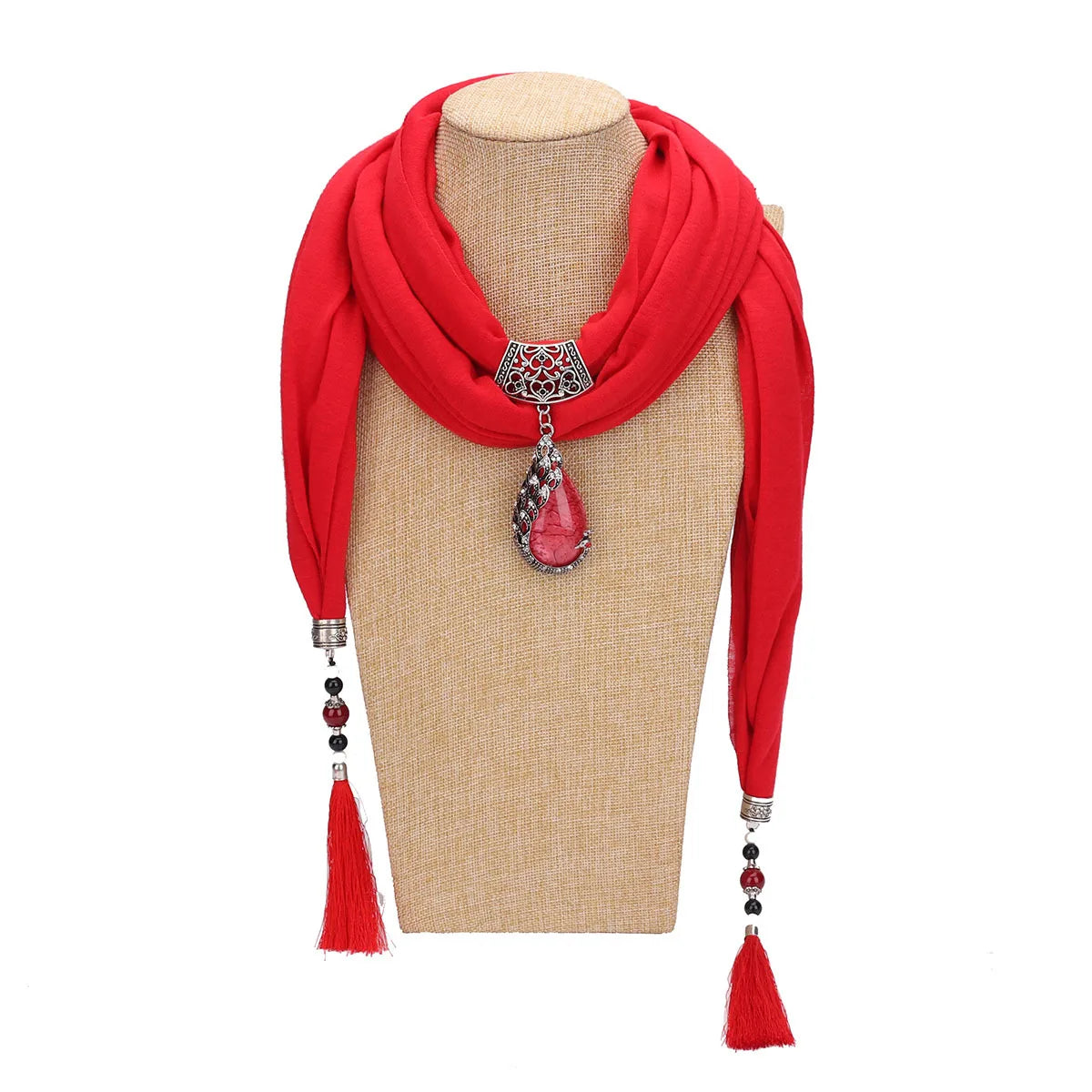 Women Scarf Pendant Necklace