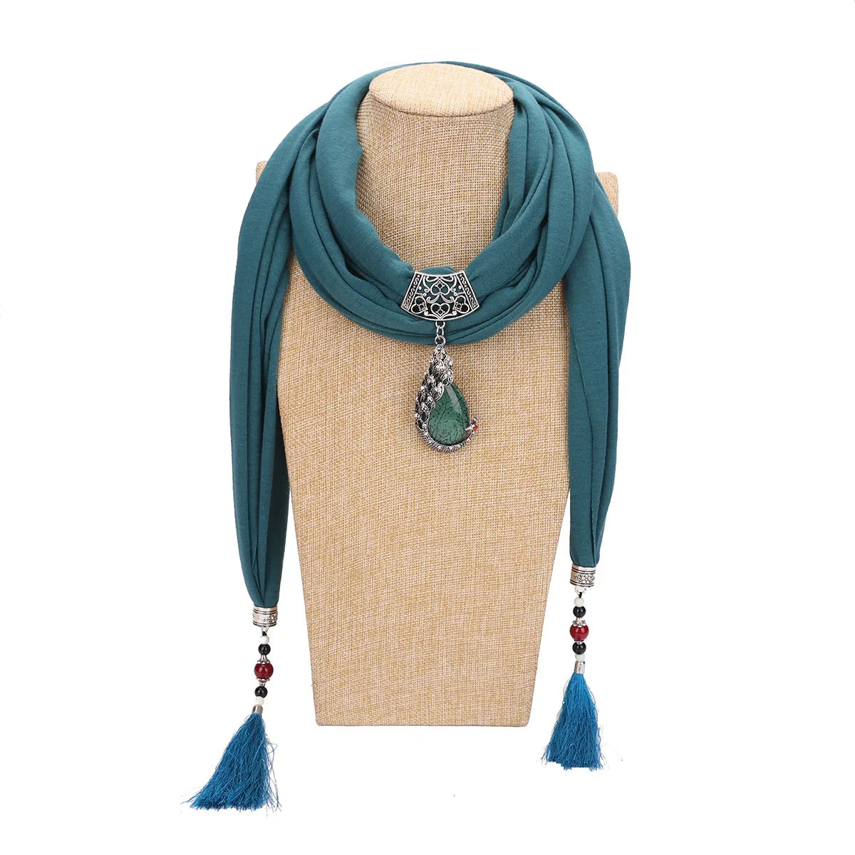 Women Scarf Pendant Necklace