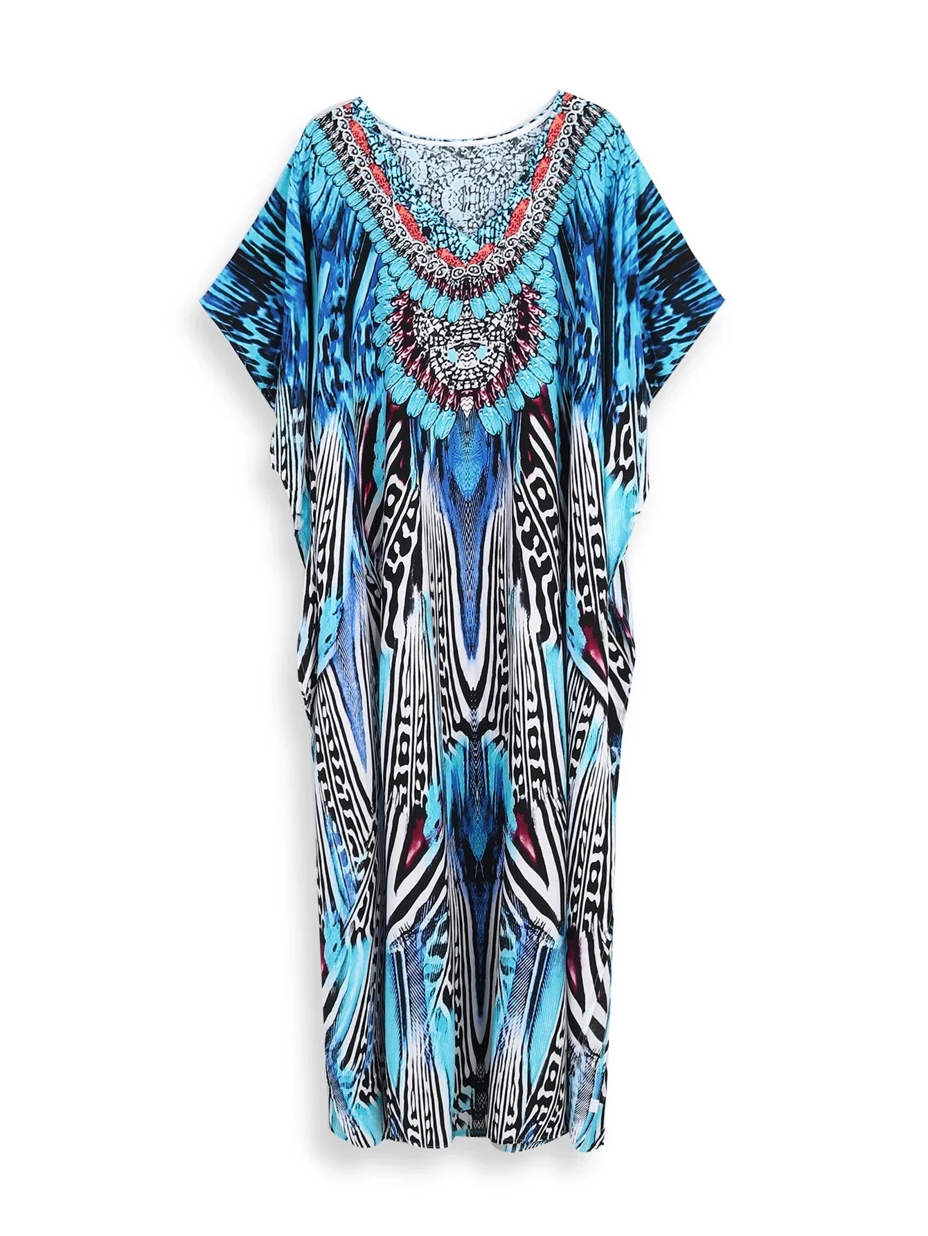 Leopard Print Kaftan/maxi dress