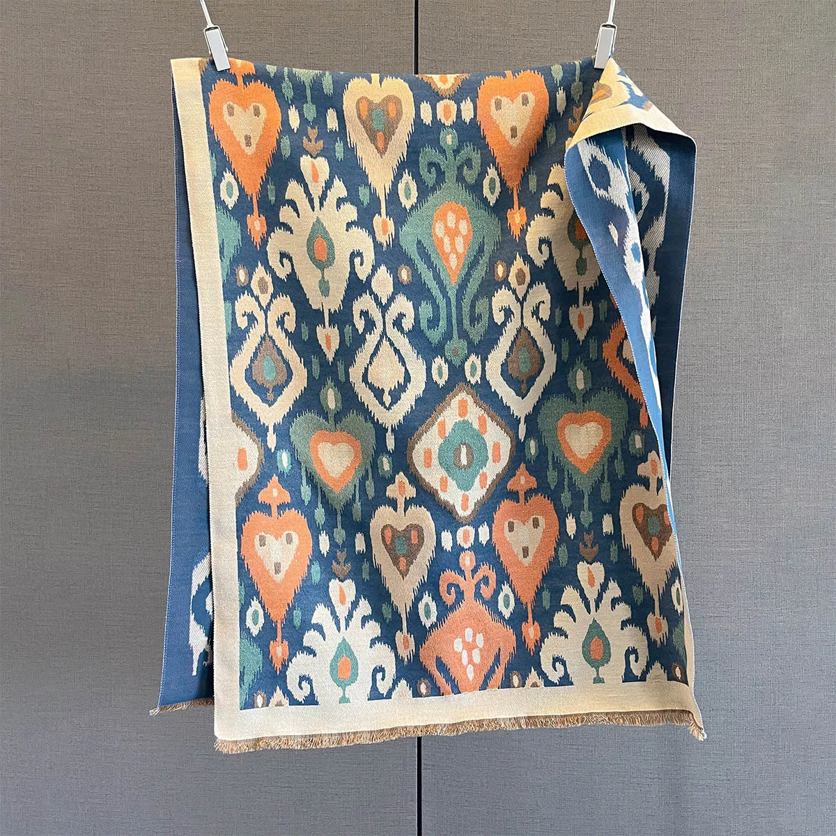 Women Autumn Winter Thick Warm Shawl Wrap Retro Luxury Scarf BigBlanket Bufanda Poncho Echarpe Pashmina Stoles Cold-proof Hijab