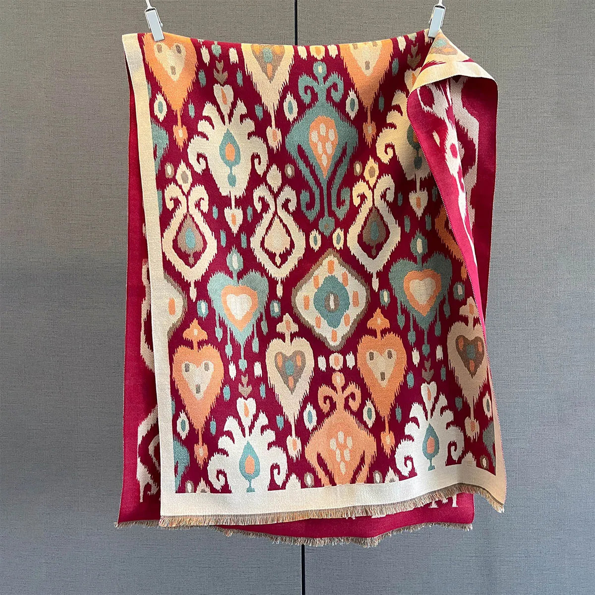 Women Autumn Winter Thick Warm Shawl Wrap Retro Luxury Scarf BigBlanket Bufanda Poncho Echarpe Pashmina Stoles Cold-proof Hijab