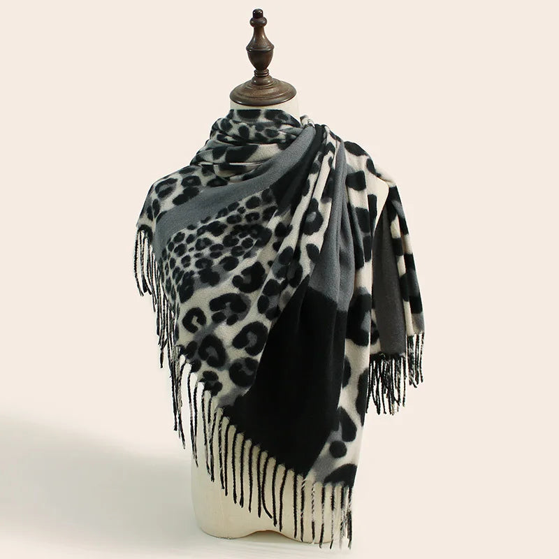 Winter New Leopard Print Scarf