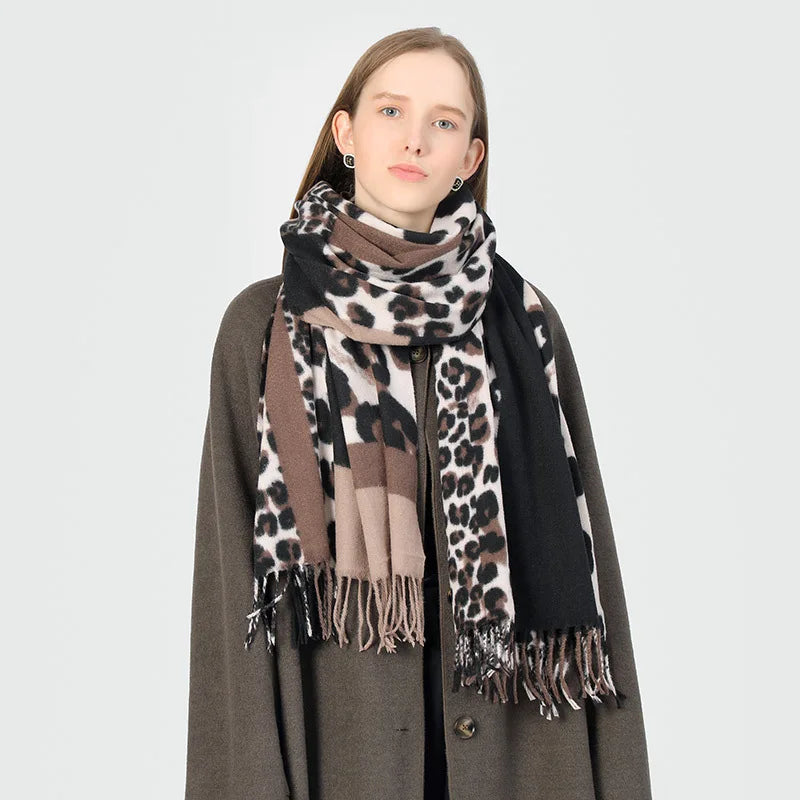 Winter New Leopard Print Scarf